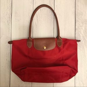 Longchamp red tote